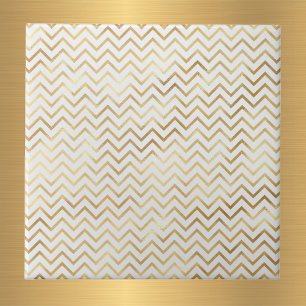 Glam Gold Chevron Pattern  Ceramic Tile