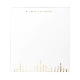 Glam gold deco vintage personalised stationery notepad