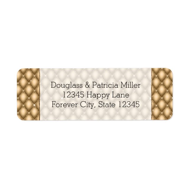 Glam Gold Diamond Return Address Label (Front)