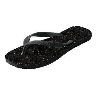 Glam gold glitter and sparkles on black image thongs