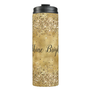 Glam Gold Glitter Confetti          Thermal Tumbler