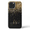 Glam Gold Glitter Elegant Monogram