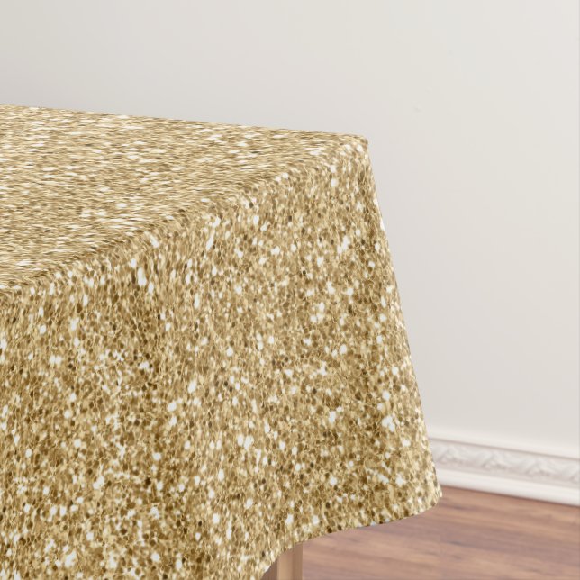 Glam Gold Glitter Glitz Tablecloth (In Situ)