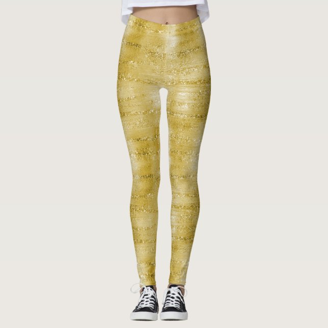 Glam gold glitter leggings (Front)