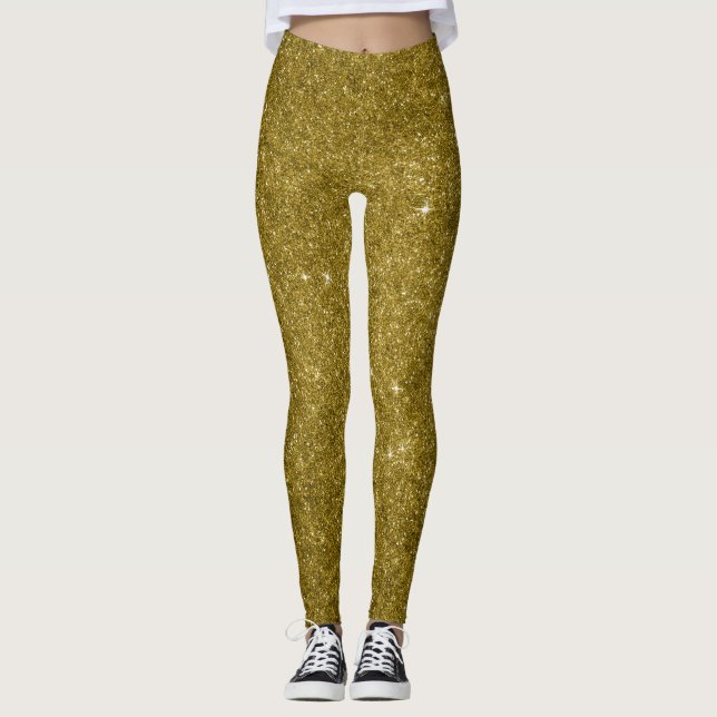 Glam gold glitter leggings (Front)