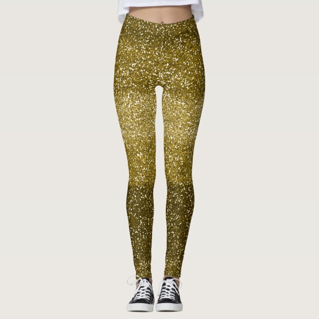 Glam gold glitter leggings (Front)