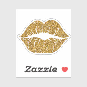 Glam Gold Glitter Lips Trendy Sparkle Purple 