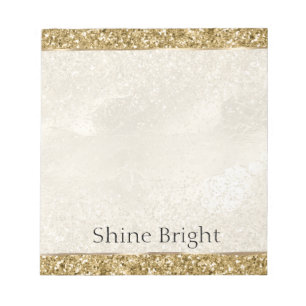Glam Gold Glitter Notepad