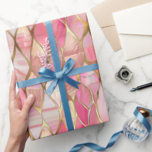 Glam Gold Glitzy Pink  Wrapping Paper