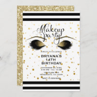 Glam Gold Makeup Eyelashes Beauty Dots Party
