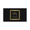 Glam Gold Monogram Business Card