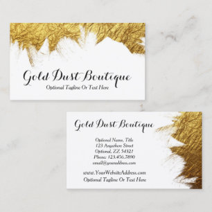 Glam Gold Paint on White - Modern Stylist Boutique Business Card