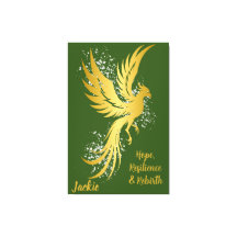 Glam Gold Phoenix Silver Glitter Monogram Green |