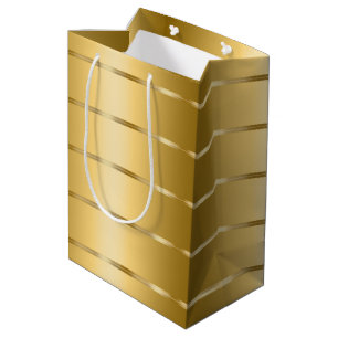 Glam Gold Ribbon Bridal Shower Medium Gift Bag