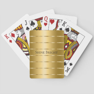 Glam Gold Ribbon Playing Cards