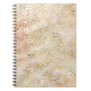 Glam Gold Rose Blush Pink Leopard Print           Notebook
