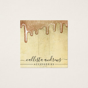 Glam Gold Thick Glitter Drips Hair Clip Display