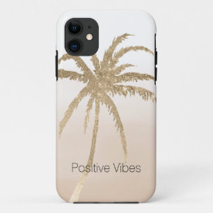  Glam Gold Tropical Palm ombre     iPhone 11 Case