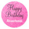 Glam Happy Birthday Hot Pink Glitter Sparkle Name
