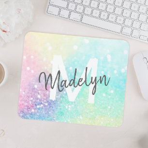 Glam Holographic Glitter Colourful Pretty Pattern Mouse Pad