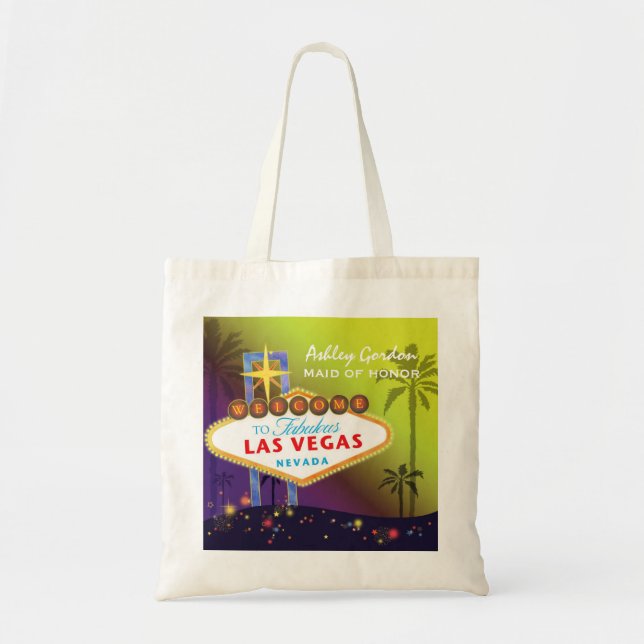 Glam Las Vegas Wedding Maid of Honour Gift Tote Bag (Front)