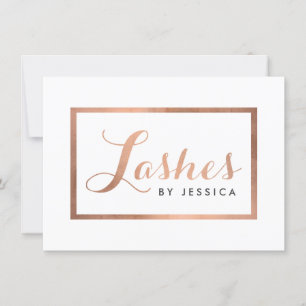Glam Lashes Script Rose Gold Gift Certificate