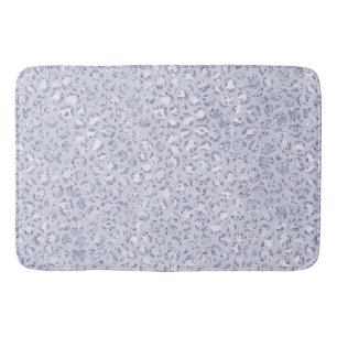 Glam Lavender Lilac Purple Leopard Print Glitter   Bath Mat