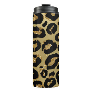 *~* Glam LEOPARD GOLD Glitter Thermal Tumbler
