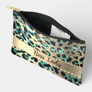 Glam Leopard Print Boss Lady  Accessory Pouch