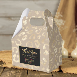 Glam Leopard Spot Pattern Safari Gold ID1154 Favour Box