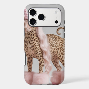 Glam Leopard Unicorn Cat in Pink Fur Heels