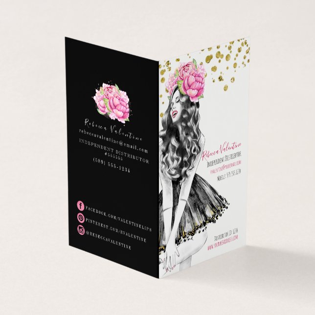 Glam Lip Product Distributor Business Card (Outside)