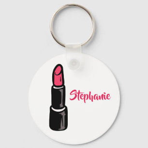 Glam Lipstick Personalised Name Keychain