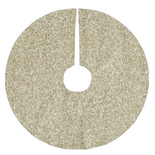 Glam Luxe Gold Glitter Brushed Polyester Tree Skirt