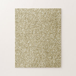 Glam Luxe Gold Glitter Jigsaw Puzzle
