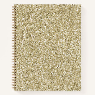 Glam Luxe Gold Glitter   Notebook