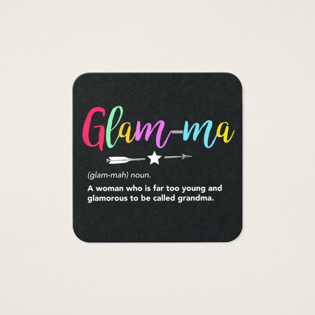 Glam-ma, Glamma Definition Grandma (Front)