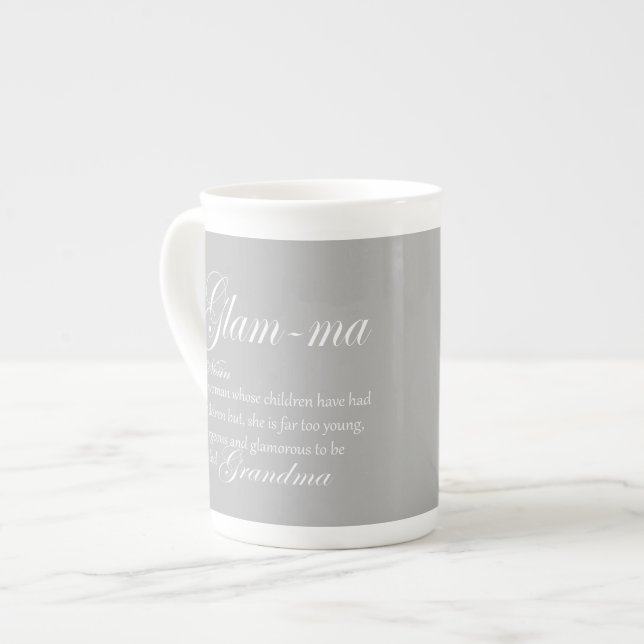 GLAM MA grandma definition Bone China Mug (Front Left)