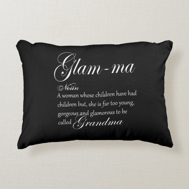 GLAM MA grandma definition Decorative Cushion (Front)