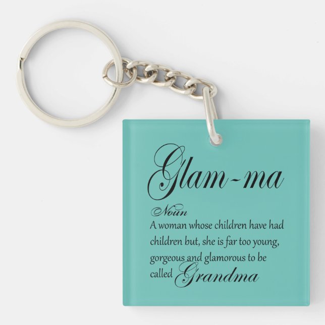 GLAM MA grandma definition Key Ring (Front)