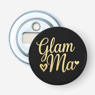 Glam Ma Heart Gold Mum Grandma Mother's Day Bottle Opener