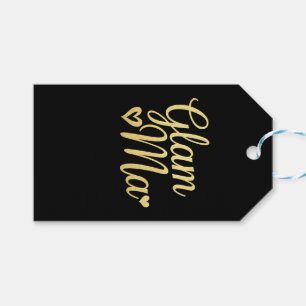 Glam Ma Heart Gold Mum Grandma Mother's Day Gift Tags