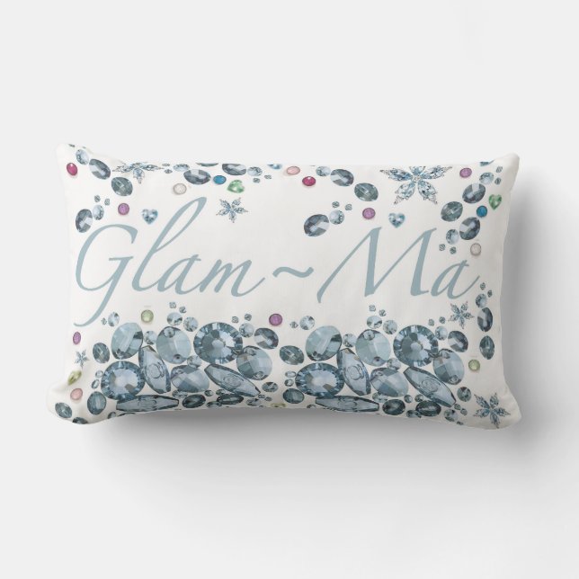 Glam-Ma Lumbar Throw Pillow (Front)