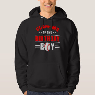 Glam Ma Of The Birthday Boy Baseball Theme Family Hoodie