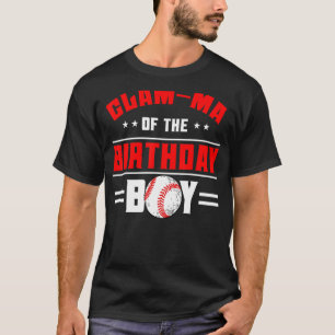 Glam Ma Of The Birthday Boy Baseball Theme Family T-Shirt