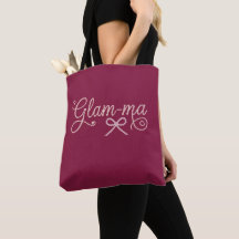 Glam-ma Pearl Script Grandma Tote Bag