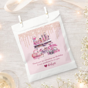 Glam Makeup Personalised Girl Birthday Favour Bag