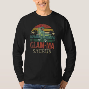 Glam Masaurus Rex Dinosaur Glam Ma Saurus Family T-Shirt