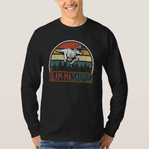 Glam Masaurus Rex Dinosaur Glam Ma Saurus Mothers  T-Shirt