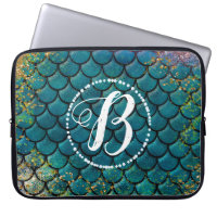 Glam Mermaid Fish Scales Teal Purple Gold Sparkle